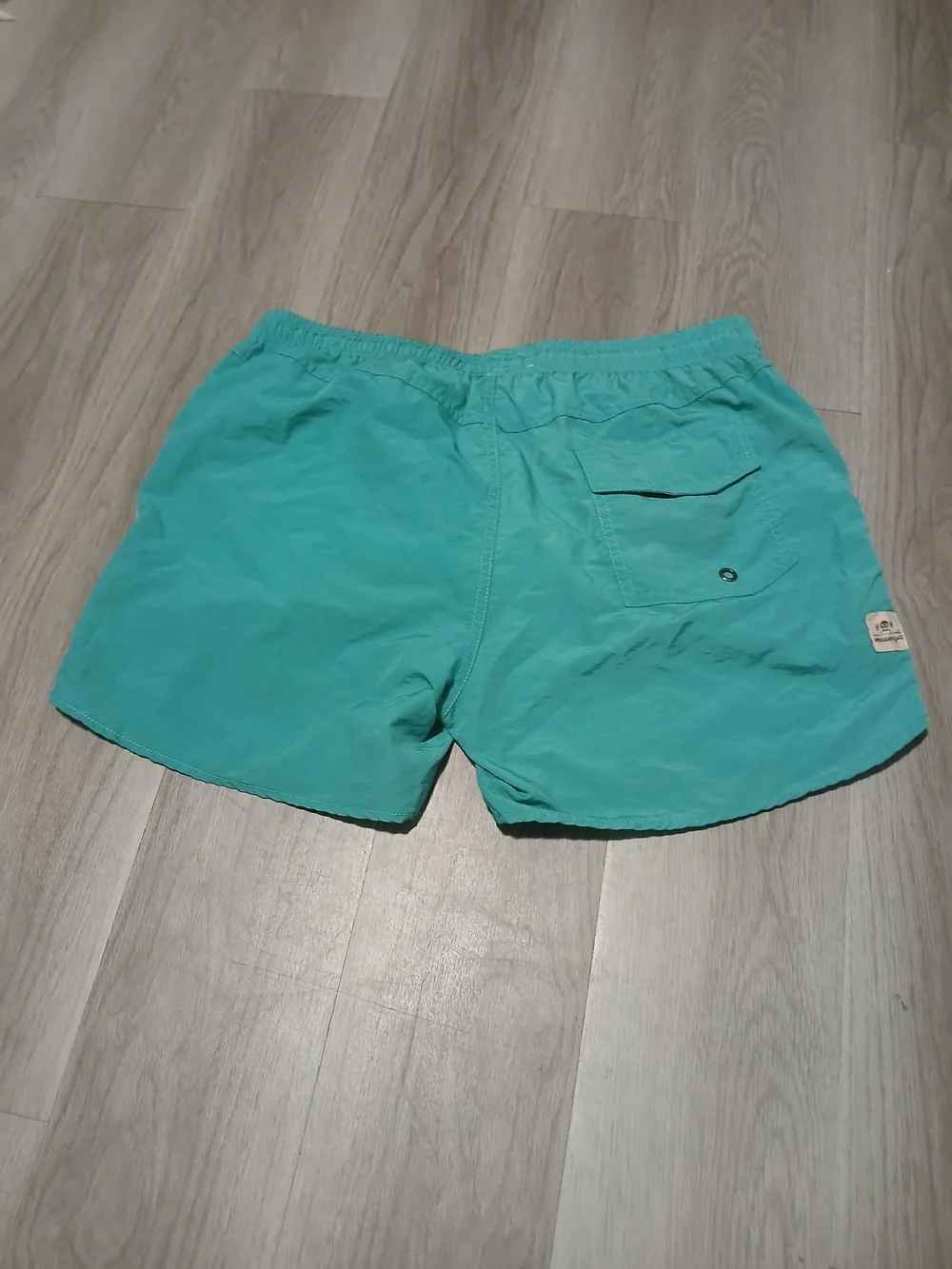 Maamgic Men’s Swim Trunks / Shorts Large Aqua Nylon Pockets Mesh Liner